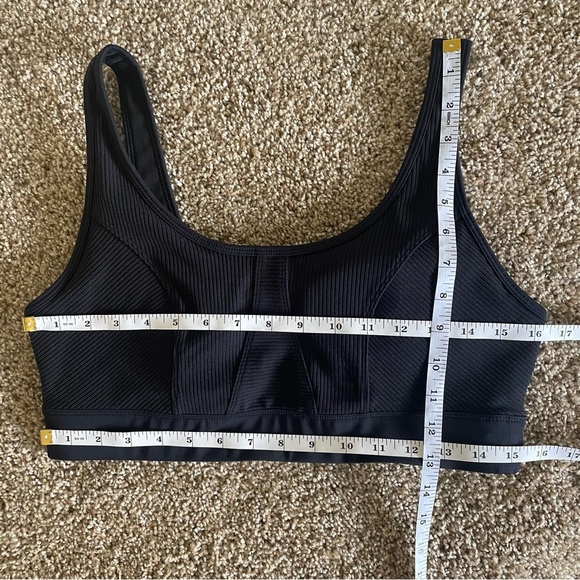 JoyLab Ribbed Athletic Bra Women’s XL Black Scoop Neck Textured Everyday Day - Picture 5 of 5